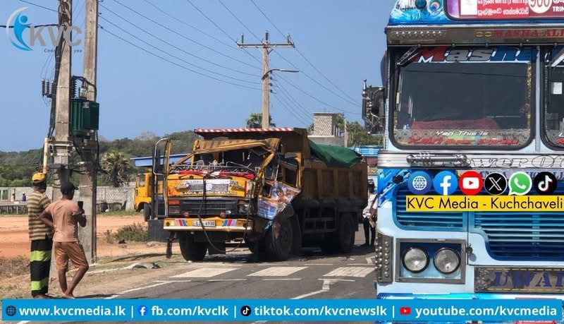 புடவைக்கட்டில் டிப்பர் - பஸ் மோதி விபத்து: இடத்திலேயே உருக்குலைந்த வாகனங்கள்! 1 img 3357